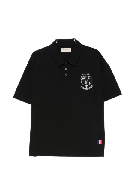 Tricou polo Reternity cu autograf negru