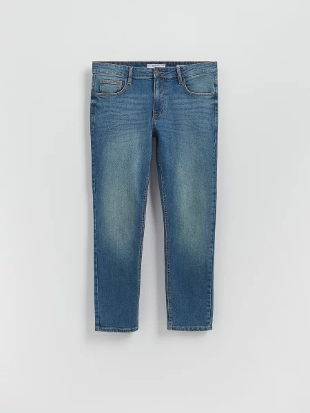 Reserved Джинси slim із вареним ефектом indigo jeans 