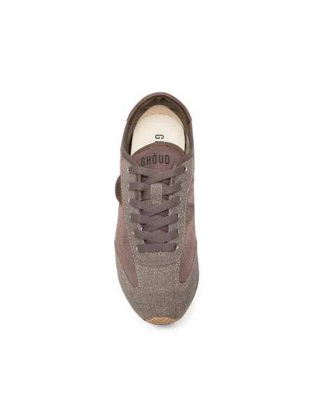 Sneakersy Ghoud skórzane brązowe