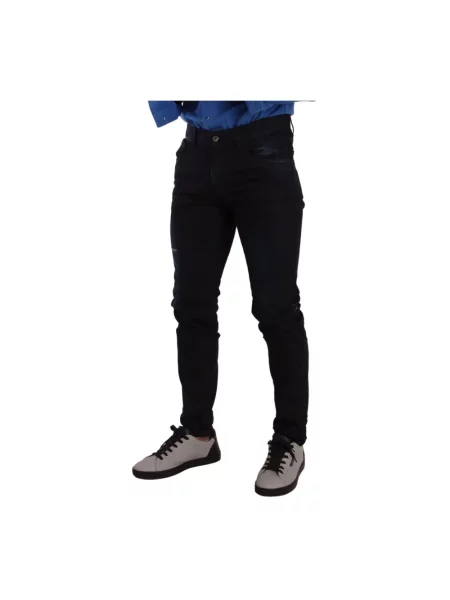 Skinny jeansy skinny Dolce And Gabbana biznesowe czarne