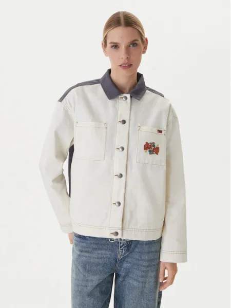 RVCA Geacă de blugi Lauryn Alvarez Écru