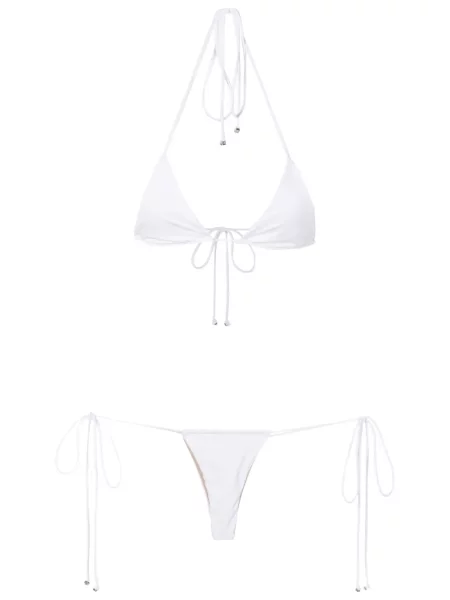 Bikini Amir Slama cu gât halter alb