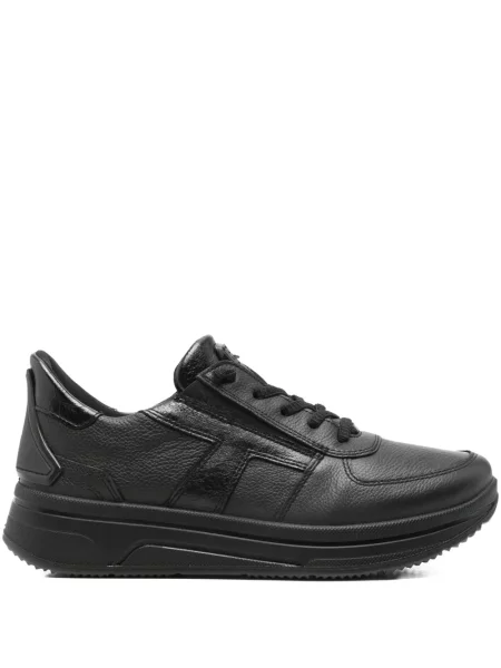 Sneakerși Ara cu șireturi din piele negru
