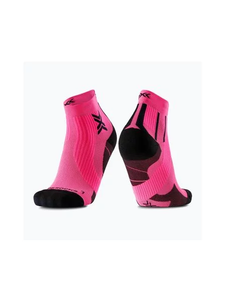 Шкарпетки X-Socks Run Perform Ankle fluo pink/x black чорні