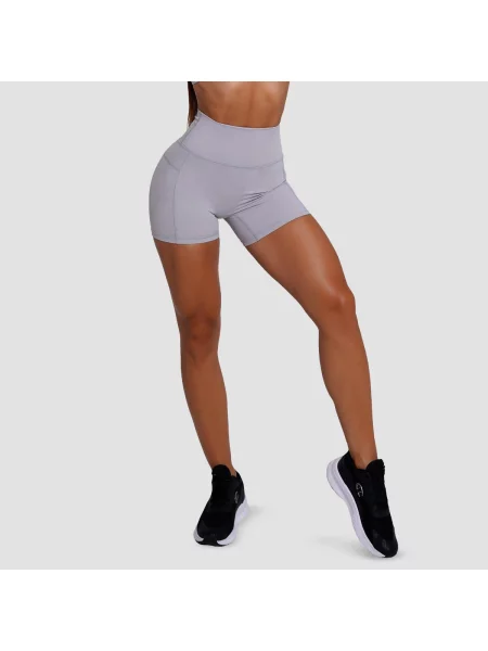 Szorty fitness slim z wysoką talią FIT szare