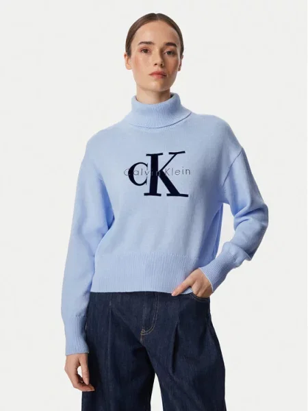 Calvin Klein Jeans Pulover mornarsko / svijetloplava / srebrno siva plava