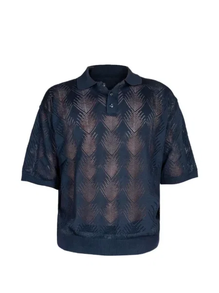 Tricou polo Officina 36 tricotate albastru