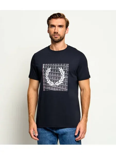 Póló FRED PERRY Laurel Wreath Graphic Tshirt Black M fekete