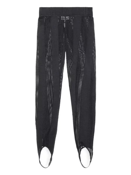 Leggings Ganni plasă negru