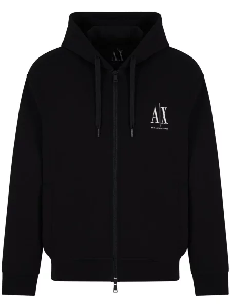 Hanorac cu glugă Armani Exchange negru