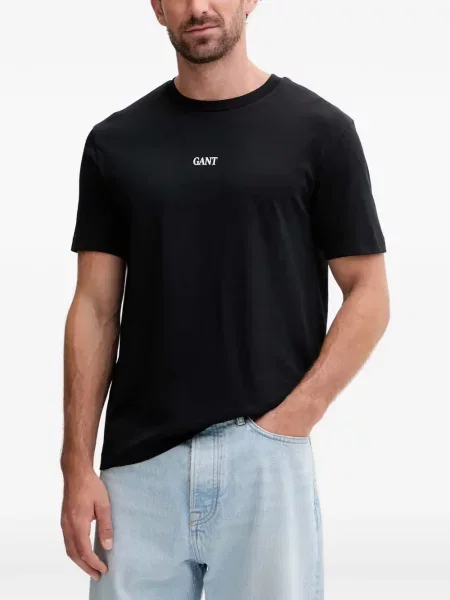 Tricou Gant cu broderie negru