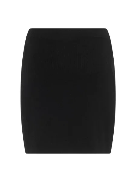 Spódnica mini T By Alexander Wang wełniana z logo czarna