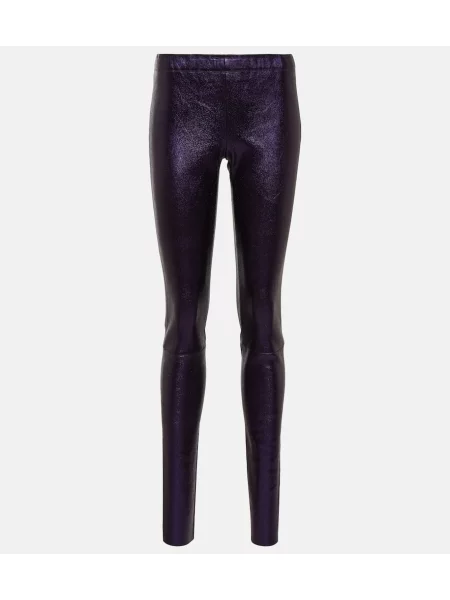 Leggings Stouls din piele violet
