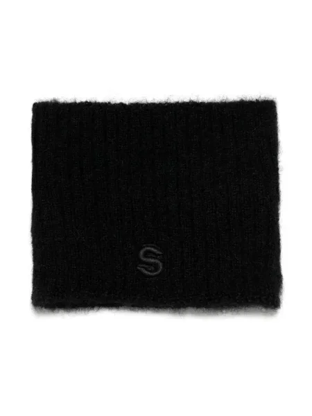 Fular Sacai cu broderie negru