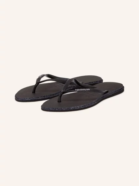 Havaianas Prstové Sandály Slim Point Glitter černá
