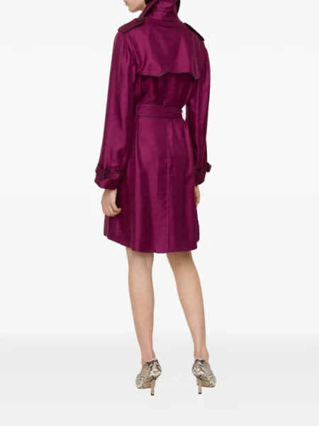Trenci Burberry de mătase violet
