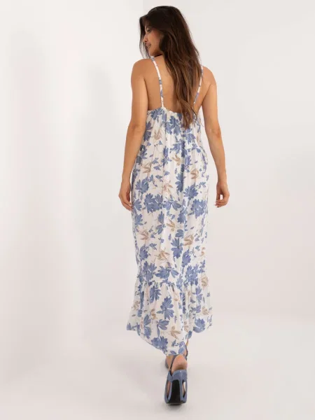 Rochie maxi Fashionhunters lungă de costum alb