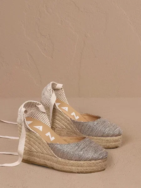 Еспадрили Manebi Wedge Espadrilles с платформа H WV златисто