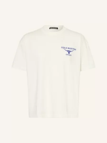 Cole Buxton Tričko Longhorn krémová / tmavě modrá