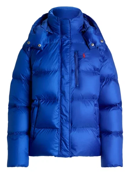 Șapcă Polo Ralph Lauren din fleece cu dungi cu volane albastru