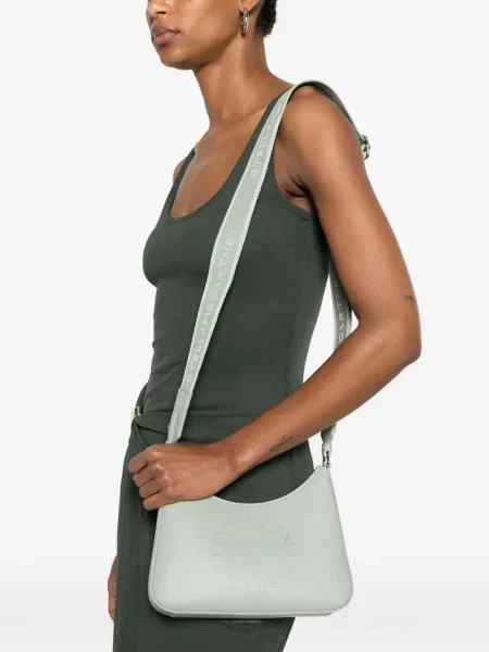 Geantă Stella Mccartney cu autograf verde