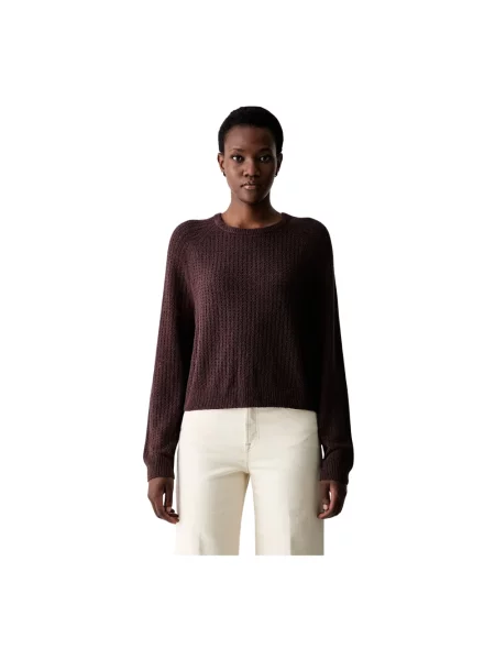 Dzianinowy sweter Marc O'polo brązowy