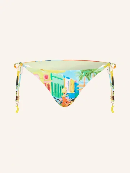 Seafolly Bikinové Kalhotky Brazilky Cuba zelená/ žlutá červená