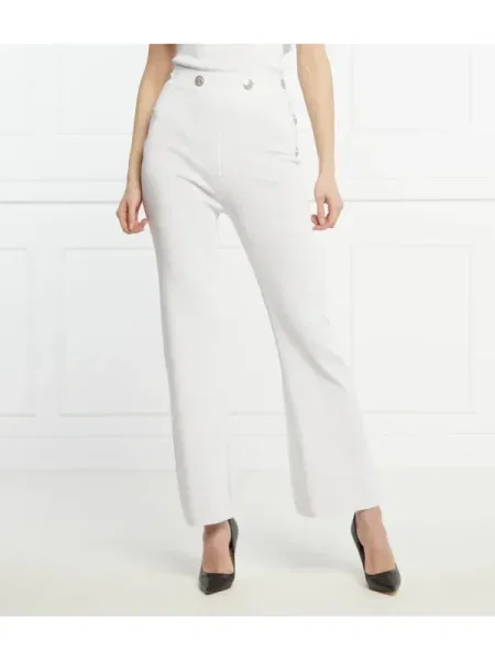 Silvian Heach Pantaloni FEAROW | flare fit alb