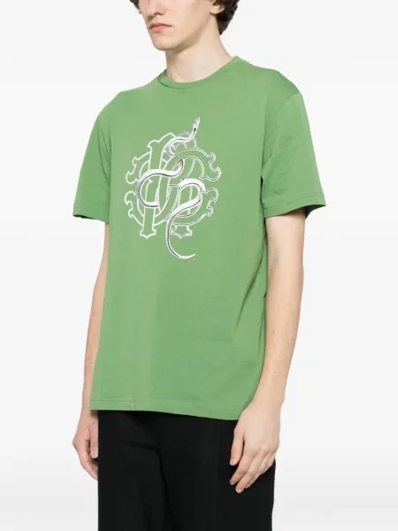 Tricou Roberto Cavalli cu imagine verde