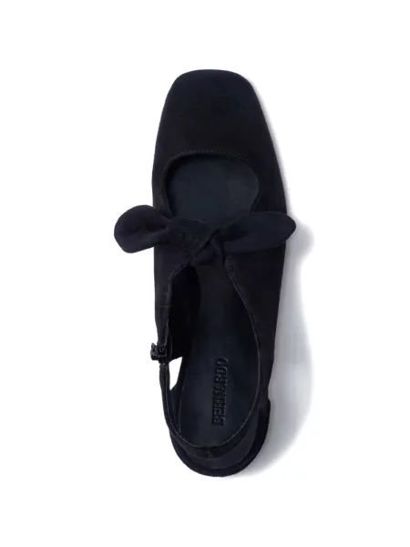 Pantofi cu toc Bernardo cu funde slingback negru