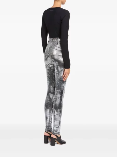 Παντελόνι Mm6 Maison Margiela ασημί
