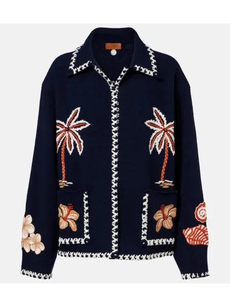 Geacă Alanui de lână albastru