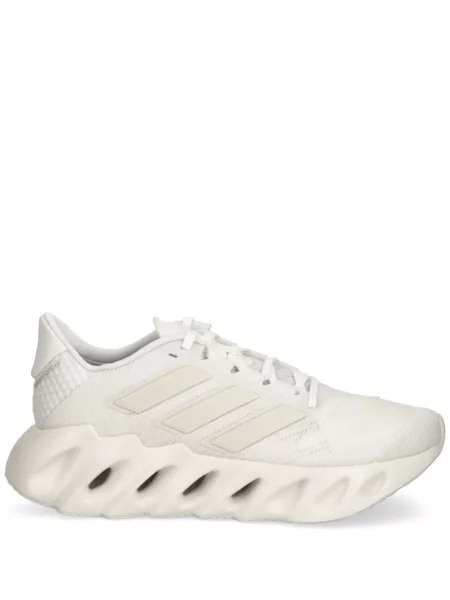Бягане топ Adidas изрязани с принт бяло