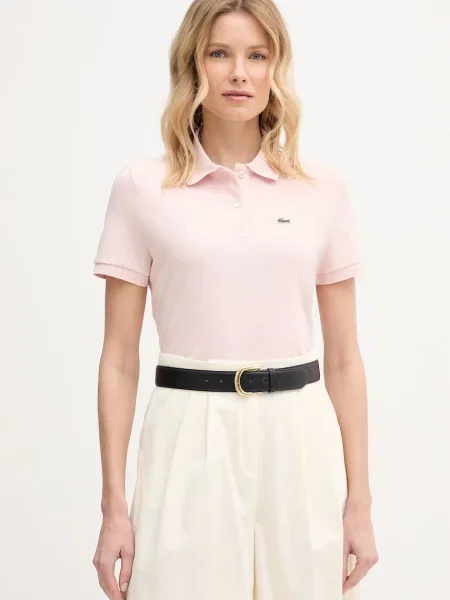 Tricou polo Lacoste roz
