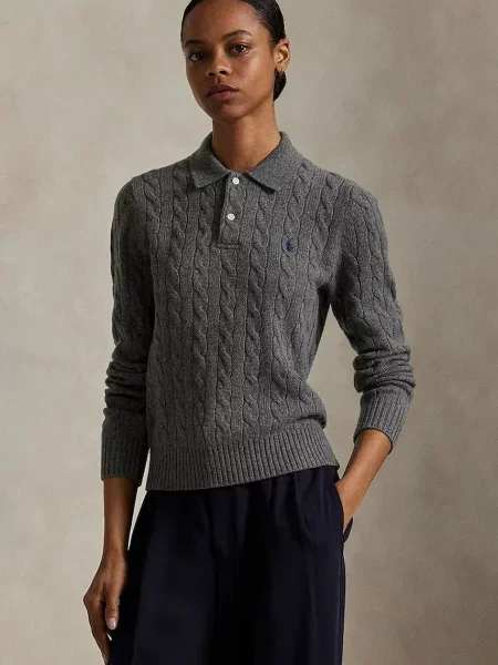 Polo Ralph Lauren pulover de lână gri