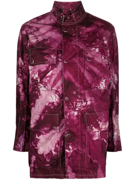 Geacă Stain Shade de mătase cu imagine violet