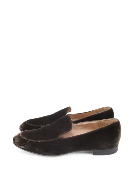 Chiloți Gianvito Rossi de catifea slip-on verde