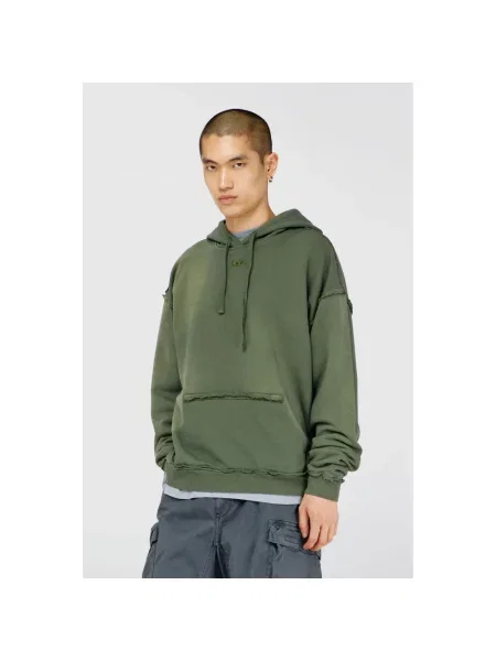 Bluza z kapturem Diesel z kapturem zielona