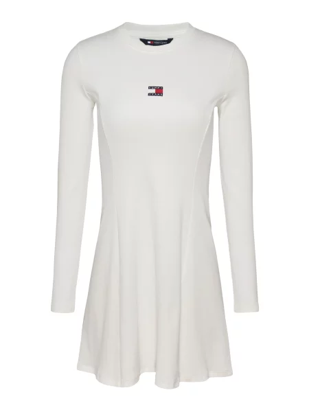 Tommy Jeans rochie mini evazati alb
