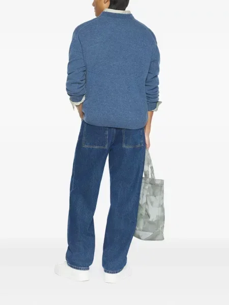 Pulover Maison Kitsune de lână albastru