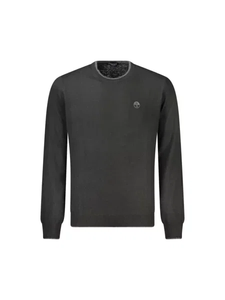 Sweter North Sails z długim rękawem wełniany czarny