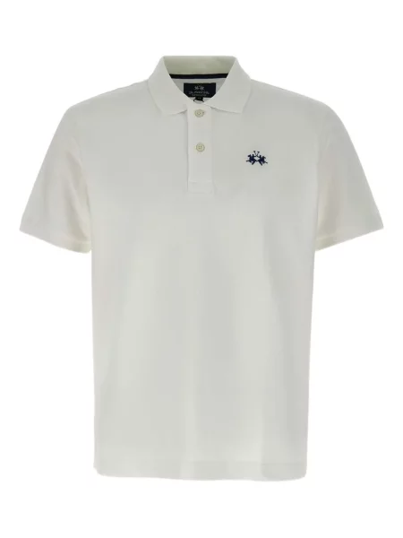 Tricou polo La Martina cu broderie alb