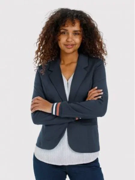 Kaffe Blejzr Kinnie námořnická modř / koňaková bílá