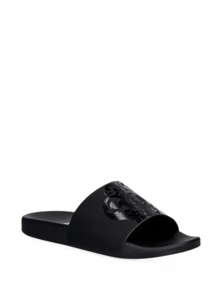 Papuci Just Cavalli cu imagine negru