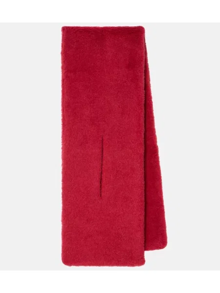 Fular Max Mara teddy roșu