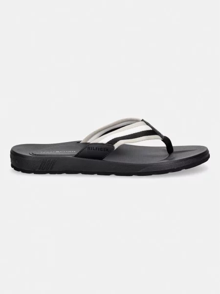 Tommy Hilfiger japonke MOLDED HILFIGER RWB BEACH SANDAL črna