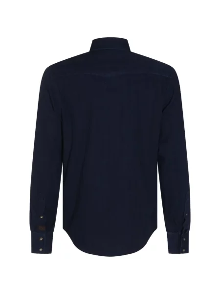 Cămașă Jacob Cohën cu model herringbone albastru