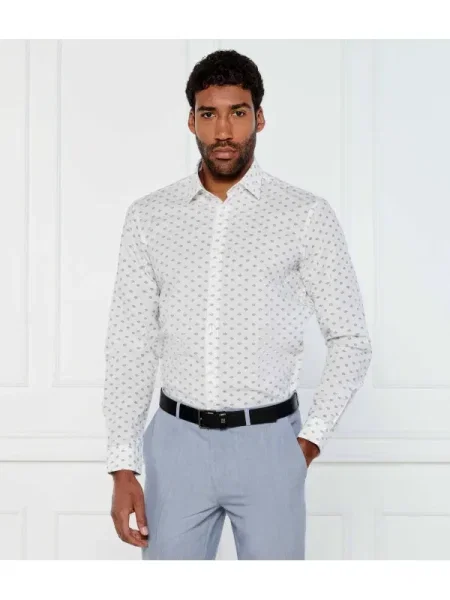 HUGO Ing Valerio | Modern fit len hozzáadásával fehér
