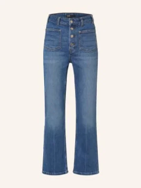 Maje Dżinsy Z Rozszerzanymi Nogawkami blau niebieskie