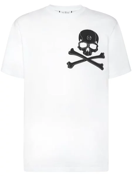 Tricou Philipp Plein cu imagine alb
